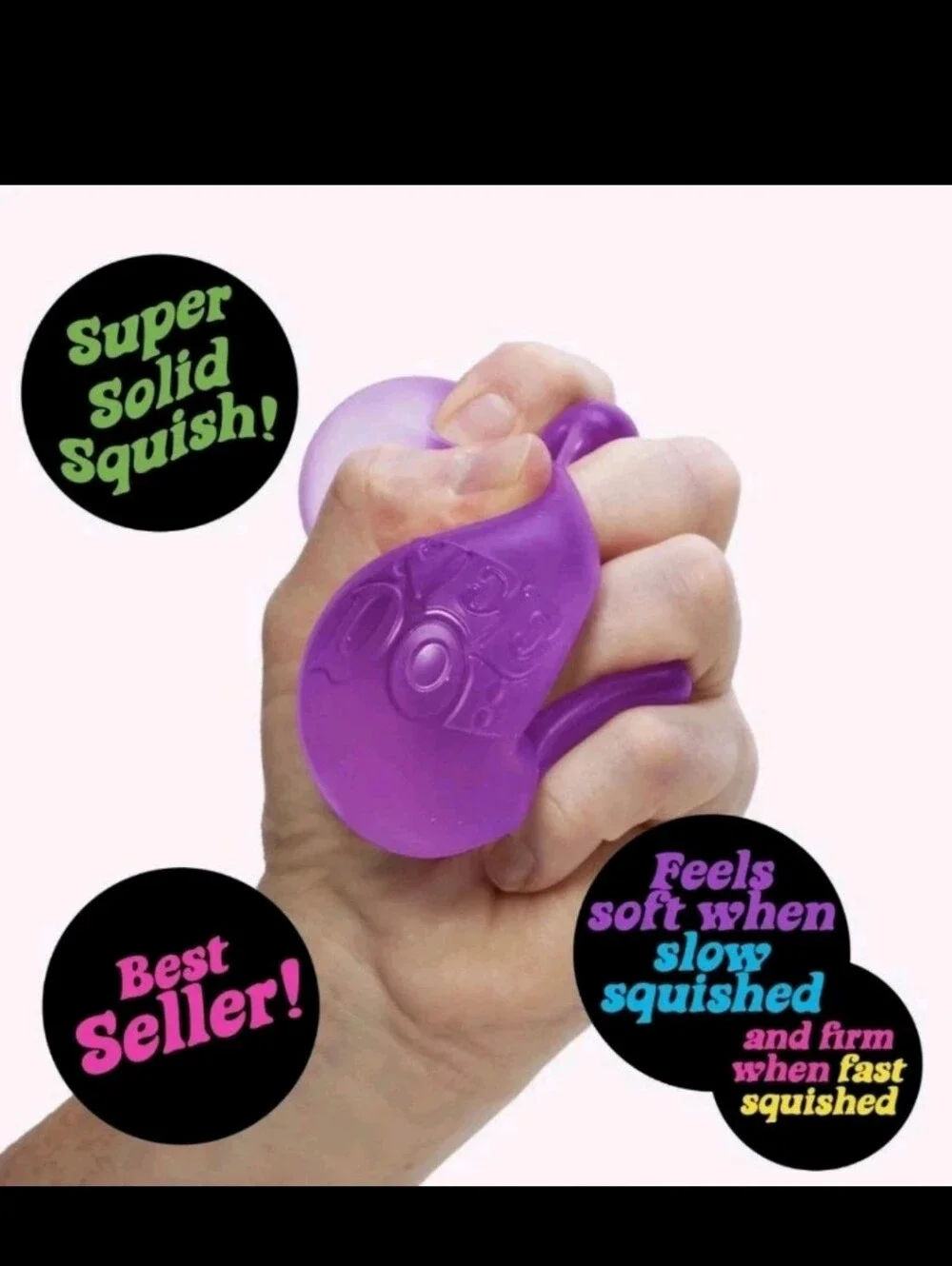 🧊NeeDoh JUMBO❗️Nice Cube - Pink Super Solid Squish Shylling - NEW⚡Y2K NWT